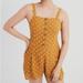 American Eagle Outfitters Pants & Jumpsuits | American Eagle Yellow Polka Dot Romper. | Color: White/Yellow | Size: L