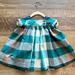 Burberry Dresses | Burberry Paisley Check Cap-Sleeve Shift Dress, Pewter Blue Size 6 Months | Color: Blue | Size: 3-6mb