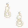 J. Crew Jewelry | J Crew Beaded Interlocking Hoop Earrings Nwt | Color: White | Size: Os