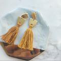 Madewell Jewelry | New! Madewell Tassel Earrings Brown Silver Posts | Color: Brown/Gold | Size: Os