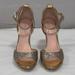 Kate Spade Shoes | Kate Spade Silver/Gold Glitter Peep-Toe Platform Sandals Size 6.5 | Color: Gold/Silver | Size: 6.5