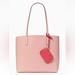 Kate Spade Bags | New Kate Spade Ava Reversible Tote With Pouch Double Faced Leather Donut Pink | Color: Gold/Pink | Size: Os