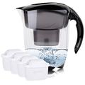 BRITA Elemaris XL 3.5 L Water Filter Black with 4x Maxtra+ Cartridges