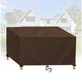 WXWYGNY Garden Furniture Cover 160x90x95cm Brown Patio Outdoor Table Cover Waterproof, 420D Oxford Fabric Rattan Furniture Set Cover Protector for Table Chair Sofa, Windproof Protection Covers