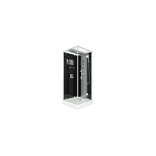 Dampfdusche Duschtempel Sauna Dusche Duschkabine D38-23R2-EC 100×100 cm mit 2K Scheiben Versiegelung