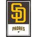 San Diego Padres 24.25" x 35.75" Framed Logo Poster