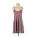 American Eagle Outfitters Casual Dress - A-Line Scoop Neck Sleeveless: Red Marled Dresses - Women's Size 2X-Small