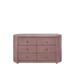 ACME Furniture Salonia 6 Drawer 62" W Dresser Wood in Brown/Pink | 34 H x 62 W x 19 D in | Wayfair BD01186