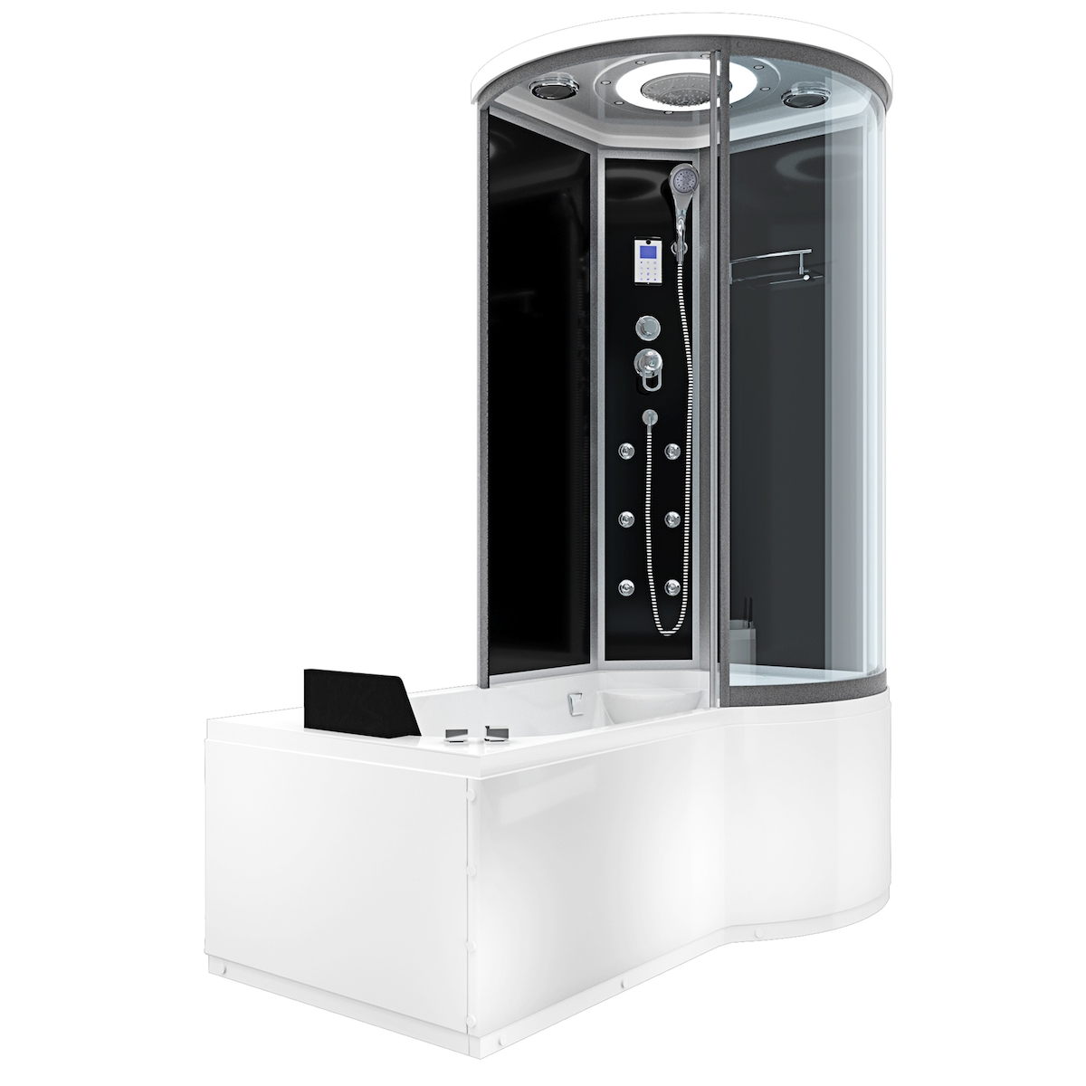 AcquaVapore Whirlpool Wanne Duschtempel Dusche Duschkabine K55-L31-WP-EC 170x100 cm mit 2K Scheiben Versiegelung Image