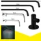 Bras de douche mural au plafond, 1 pièce, matériau en acier inoxydable chromé, accessoires de quincaillerie de salle de bains et de douche