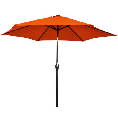 Costway 10 Feet Outdoor Patio Umbrella with Tilt Adjustment and Crank-Orange