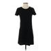 Gap Casual Dress - Shift Crew Neck Short sleeves: Black Print Dresses - Women's Size X-Small