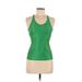 Nike Active Tank Top: Green Polka Dots Activewear - Women's Size Medium