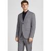 Sakko JACK & JONES "JPRFRANCO BLAZER NOOS", Herren, Gr. 54, grau (light grau melange), Web, Obermaterial: 78% Polyester, 17% Viskose, 4% Elasthan, 1% sonstige Fasern, meliert, modisch, slim fit, Langarm 1-Knopf-Manschette, Sakkos