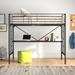 Brunk Twin Platform Loft Bed w/ Built-in-Desk by Viv + Rae™ Wood in Black | 68.5 H x 41.26 W x 77.95 D in | Wayfair