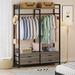 17 Stories 47.24" Freestanding Clothes Rack in Gray/Black | 70.86 H x 47.24 W x 15.74 D in | Wayfair AF232F77951B47CC9B56F86C8BBCF237