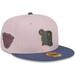 Men's New Era Pink/Blue Detroit Tigers Olive Undervisor 59FIFTY Fitted Hat