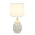 Highland Dunes Dopart Table Lamp Ceramic/Fabric in White | 14.17 H x 7.09 W x 7.09 D in | Wayfair 5202FD873344469CBD48D3EE902566EE