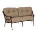 Woodard Derby Crescent Loveseat w/ Cushions Sunbrella® Fabric Included in Gray | 37.75 H x 73.75 W x 42.5 D in | Outdoor Furniture | Wayfair