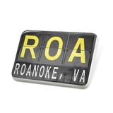 Porcelein Pin ROA Airport Code for Roanoke VA Lapel Badge â€“ NEONBLOND