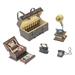 5 Pieces Miniature Furniture Set for 1/12 Scale Set (Vintage Style)