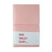 PU Leather Notebook with Colored Pages Notepad with Colored Paper Medium Size (Pink)
