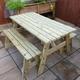 Wooden Garden Picnic Table Bench Set - Oakham Picnic Table & Bench Set Design