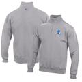 Men's Gray Duke Blue Devils Big Cotton Quarter-Zip Pullover Sweatshirt