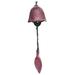 Panda Superstore Vintage Bellflower Cast Iron Metal Wind Chimes for Indoor & Outdoor Pink