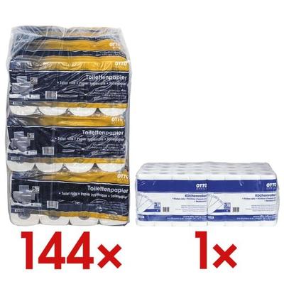 OTTO Office Premium 2x Toilettenpapier »Premium« 4-lagig - 72 Rollen inkl. Küchenrollen 3-lagig, 32 weiß Image