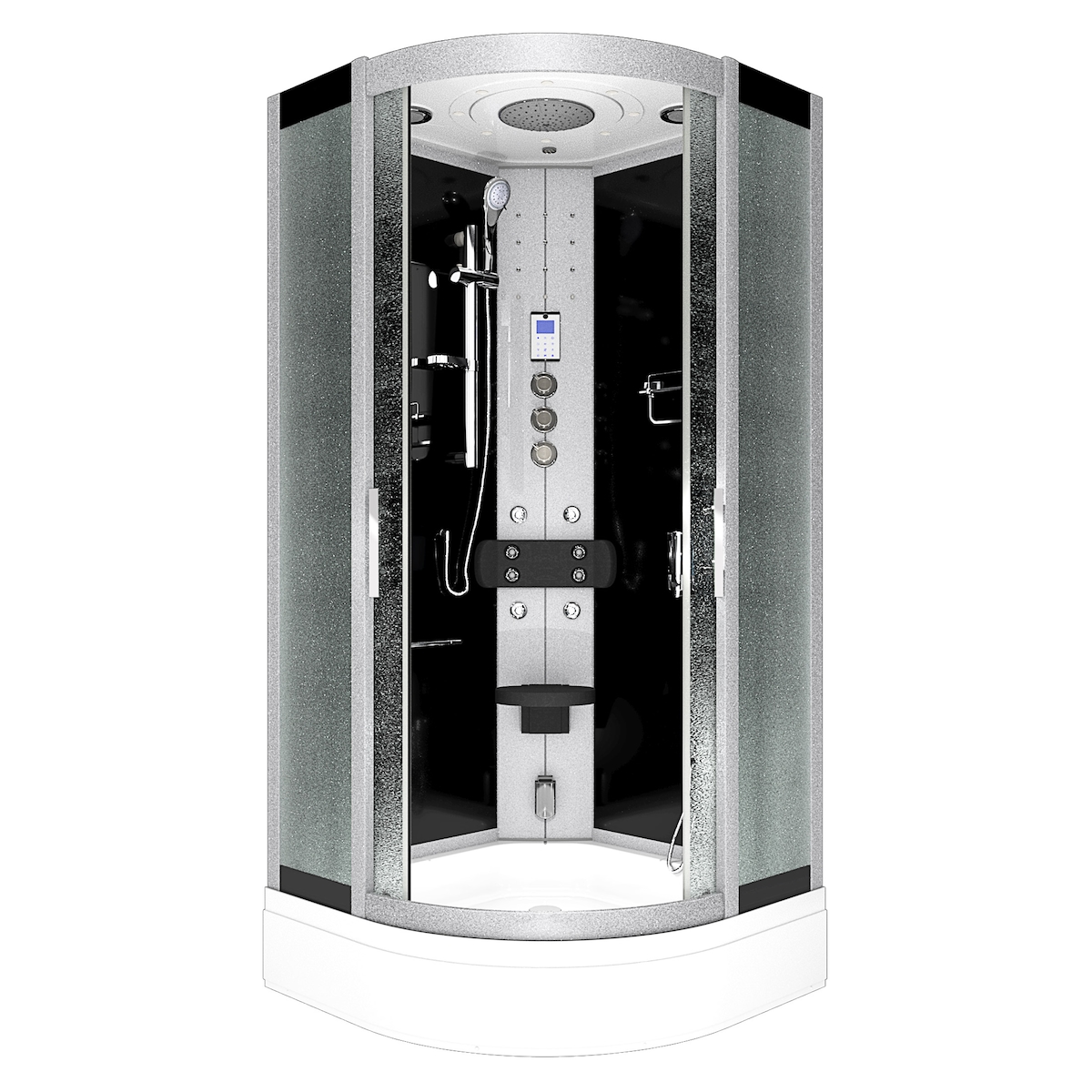 AcquaVapore Duschkabine Komplettdusche Fertigdusche Dusche D46-63M1-EC 100x100 cm mit 2K Scheiben Versiegelung Image