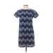 Jun & Ivy Casual Dress - Shift Crew Neck Short sleeves: Blue Dresses - Women's Size 2X-Small