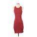 LA Hearts Casual Dress - Bodycon Crew Neck Sleeveless: Orange Print Dresses - Women's Size X-Small