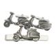 Lambretta Scooter Pewter Cufflinks & Tie Bar Set Wedding Jewellery Novelty Gift Boxed TBC 212