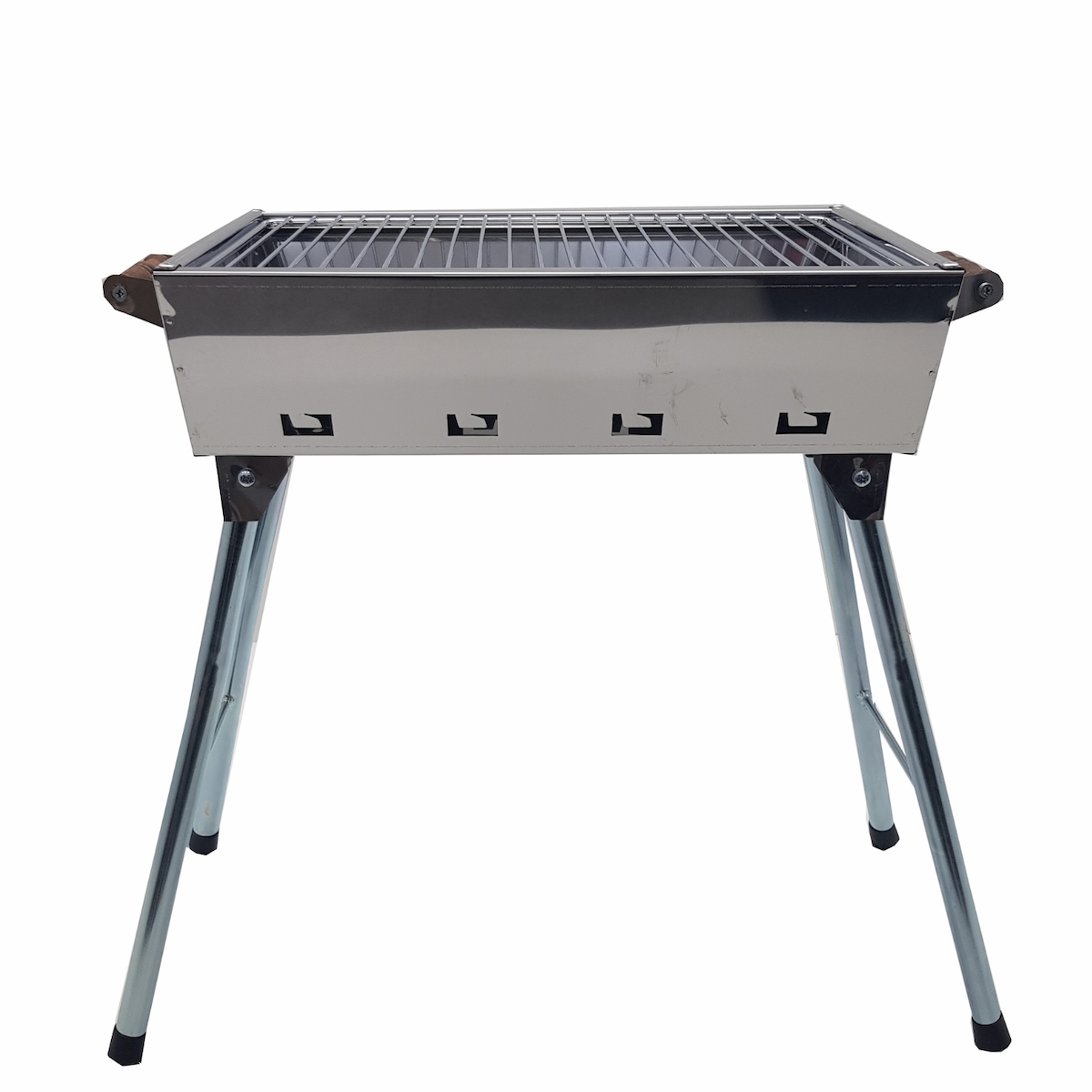 Grillpeter Mangal Grill Riga Edelstahl Campinggrill mit Klappbeinen Anglergrill Festivalgrill Image