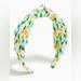 J. Crew Accessories | New J.Crew Pineapple Printed Knotted Headband | Color: White/Yellow | Size: Os