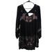 Free People Dresses | Free People Women's Rhiannon Embroidered Dress Size Xs | Color: Black/Purple | Size: Xs