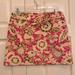 J. Crew Skirts | J. Crew Women’s Belted Mini Skirt, Size 4. Pink, With Floral Design. Nwot. | Color: Cream/Pink | Size: 4