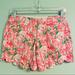 Lilly Pulitzer Shorts | Lilly Pulitzer Flamingo Buttercup Scalloped Shorts 00 | Color: Green/Pink | Size: 00