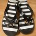 Kate Spade Shoes | Kate Spade New York Rhett Size 9m Wedge Black White Flip Flops Thong Sandals | Color: Black/White | Size: 9