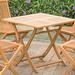 SHINYOK Folding Dining Table Wood in Brown/White | 28.35 H x 31.5 W x 31.5 D in | Outdoor Dining | Wayfair 03GSS128KARLJ1FHP8ER