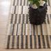 Black/Brown 96 x 30 x 0.25 in Area Rug - Dash and Albert Rugs Ravel Striped Handmade Handwoven Area Rug in Black/Brown /Wool/Jute & Sisal | Wayfair