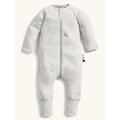 Organic Layers Long Sleeve Sleepsuit, Grey Marle / 3-6M