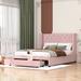 House of Hampton® Tadley Queen Storage Bed Upholstered/Velvet in Pink | 45.5 H x 65 W x 84.4 D in | Wayfair 6DD4190EBE604769AC1F2BF9A0EA5931