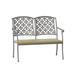 Woodard Casa Aluminum Garden Outdoor Bench Metal in Gray | 36.75 H x 44.5 W x 25.5 D in | Wayfair 3Y0404ST-72-92M