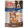 8in1 Triple Flavour Os à mâcher XS pour chien - 3 x 21 os à mâcher