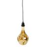 Hängelampe schwarz dimmbar inkl. LED-Spiegel gold dimmbar - Cava Luxe
