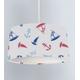 boat lampshade for kids ceiling light shade with anchors lamp with coastal theme light shade in red and blue boat lamp shade in Clarke Ahoy