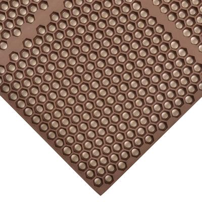 NoTrax T15S0033BR Optimat Grease-Resistant Floor Mat, 3' x 3', 1/2" Thick, Brown