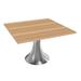 4 Person Square Meeting Table With Wide Round Base 46" Office Table